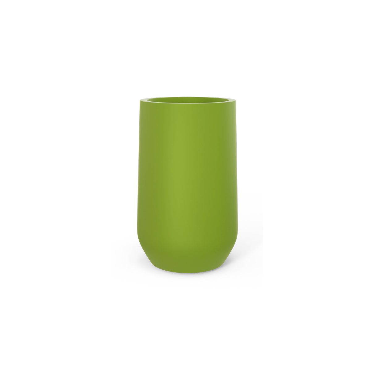 Hayden urn fiberglass planter in Satin Green