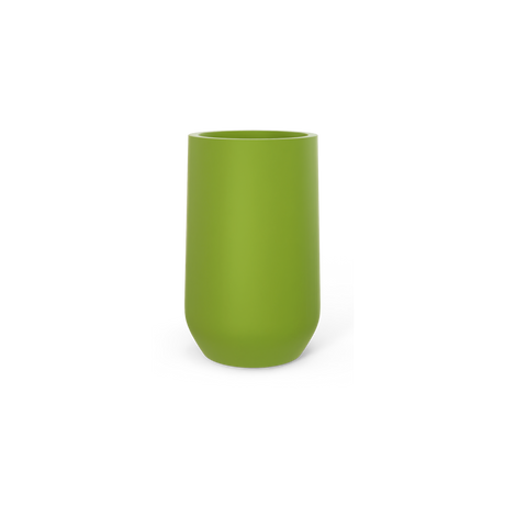 Hayden urn fiberglass planter in Satin Green