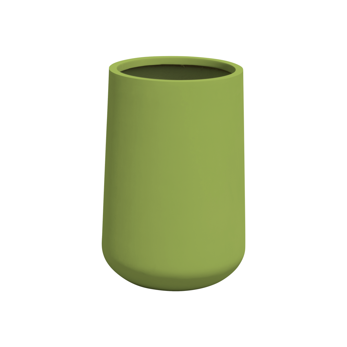 Hayden urn fiberglass planter in Satin Green, studio render