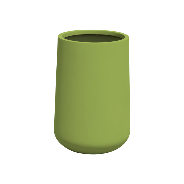 Hayden urn fiberglass planter in Satin Green, studio render