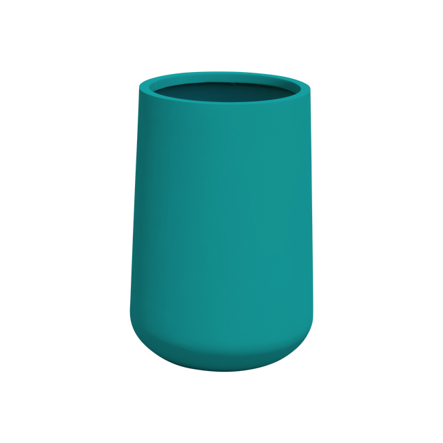 Hayden urn fiberglass planter in Satin Seafoam Green, studio render
