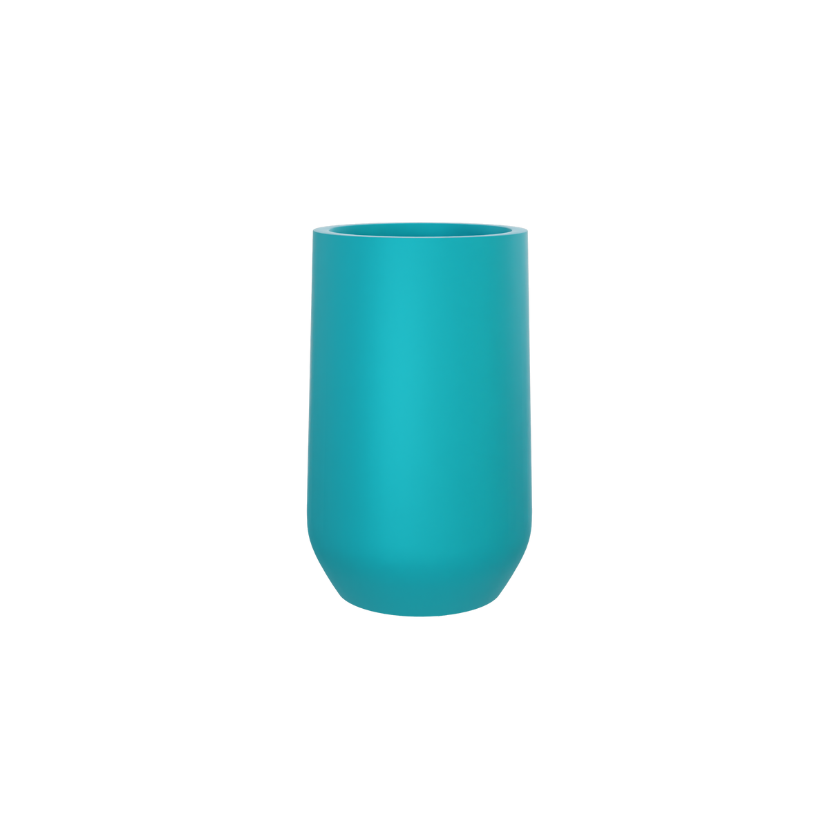 Hayden urn fiberglass planter in Satin Seafoam Green