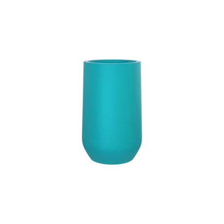 Hayden urn fiberglass planter in Satin Seafoam Green