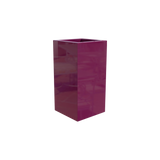 Hollywood corner fiberglass planter in Gloss Eggplant