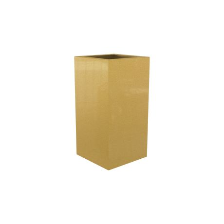 Hollywood corner fiberglass planter in Gloss Metallic Gold