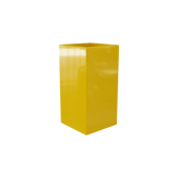 Hollywood corner fiberglass planter in Gloss Saffron