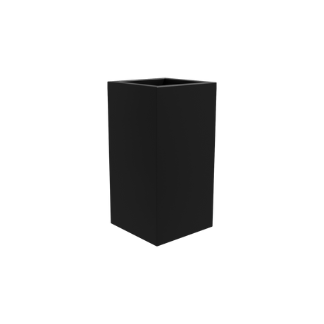 Hollywood corner fiberglass planter in Matte Black