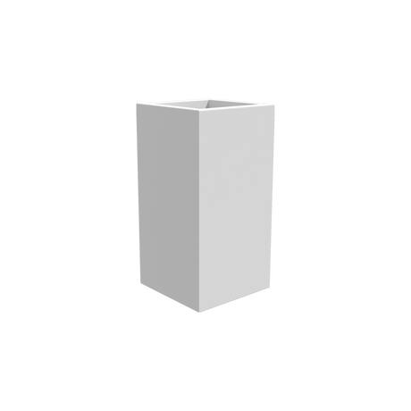 Hollywood corner fiberglass planter in Matte Bright White