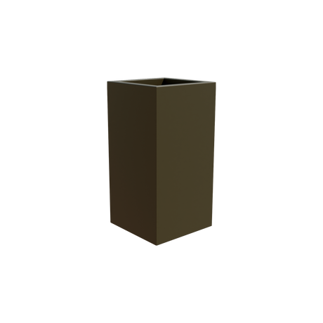 Hollywood corner fiberglass planter in Matte Bronze
