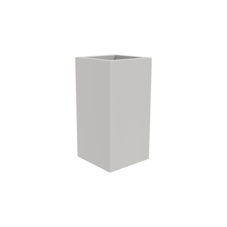 Hollywood corner fiberglass planter in Matte Cement Grey