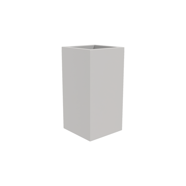 Hollywood corner fiberglass planter in Matte Cement Grey