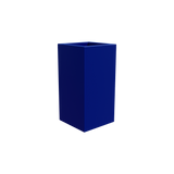 Hollywood corner fiberglass planter in Matte Cobalt Blue