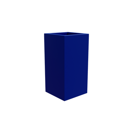 Hollywood corner fiberglass planter in Matte Cobalt Blue