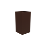 Hollywood corner fiberglass planter in Matte Dark Brown