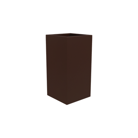 Hollywood corner fiberglass planter in Matte Dark Brown