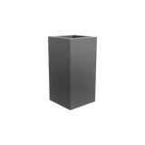 Hollywood corner fiberglass planter in Matte Gunmetal