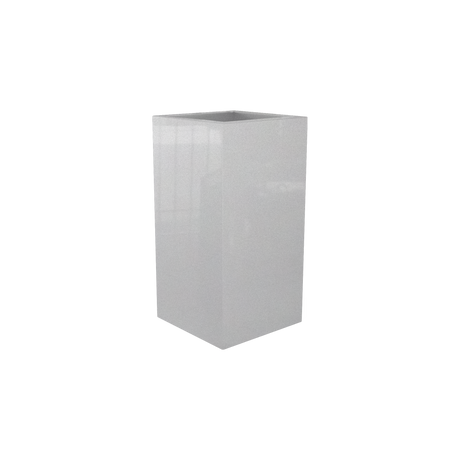Hollywood corner fiberglass planter in Metallic Silver