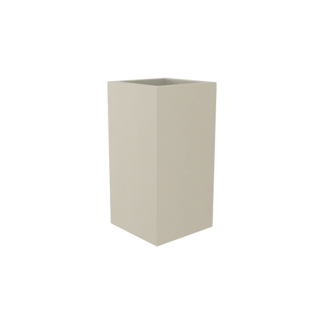 Hollywood corner fiberglass planter in Satin Beige