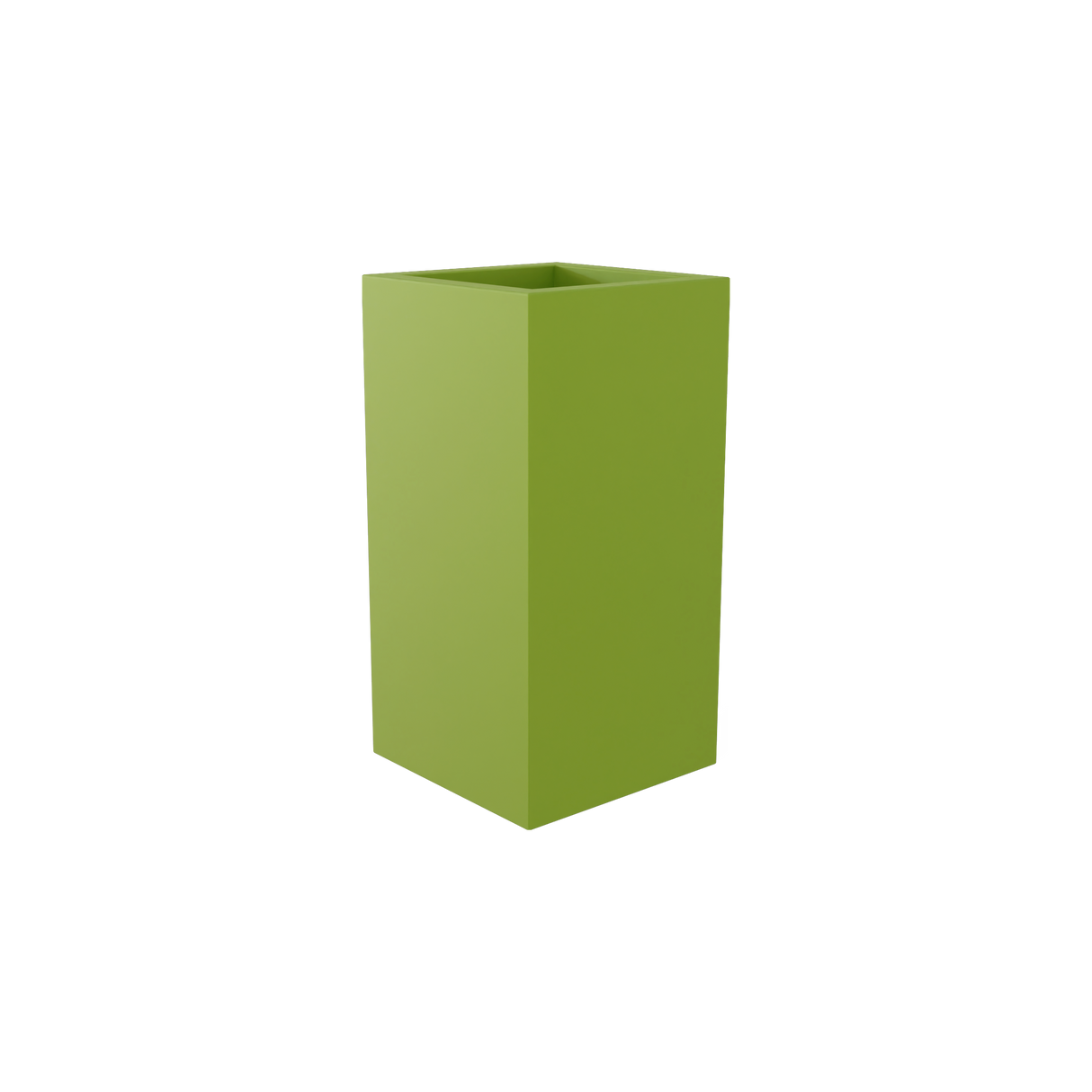 Hollywood corner fiberglass planter in Satin Green
