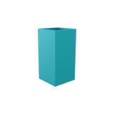 Hollywood corner fiberglass planter in Satin Seafoam Green