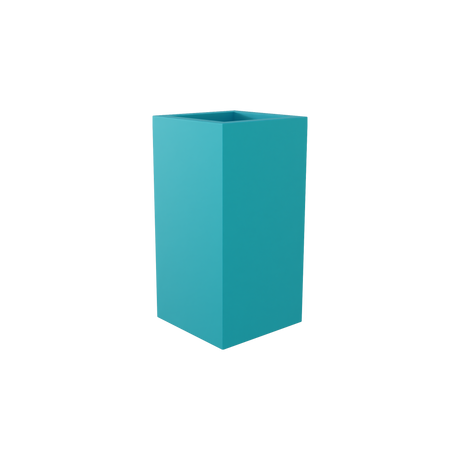 Hollywood corner fiberglass planter in Satin Seafoam Green