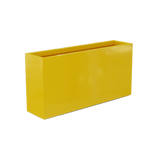 Hollywood narrow fiberglass planter in Gloss Saffron