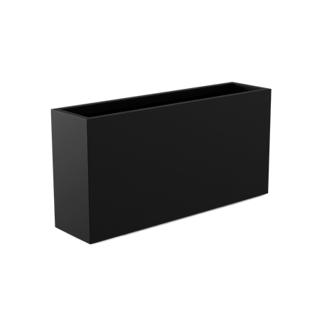 Hollywood narrow fiberglass planter in Matte Black