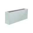 Hollywood narrow rectangular fiberglass planter in Matte Bright White, 48 × 12 × 24 in, studio render