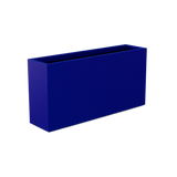 Hollywood narrow fiberglass planter in Matte Cobalt Blue