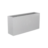 Hollywood narrow fiberglass planter in Metallic Silver