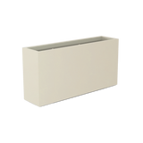 Hollywood narrow fiberglass planter in Satin Beige