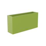 Hollywood narrow fiberglass planter in Satin Green