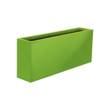 Hollywood narrow rectangular fiberglass planter in Satin Green, 48 × 12 × 24 in, studio render