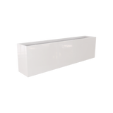 Hudson rectangular fiberglass planter in Gloss Bright White