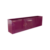 Hudson rectangular fiberglass planter in Gloss Eggplant