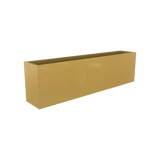 Hudson rectangular fiberglass planter in Gloss Metallic Gold