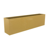 Hudson extra long fiberglass planter in Gloss Metallic Gold, 100 × 18 × 28 in, studio render