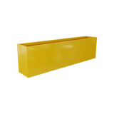 Hudson rectangular fiberglass planter in Gloss Saffron
