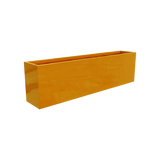 Hudson rectangular fiberglass planter in Gloss Tangerine