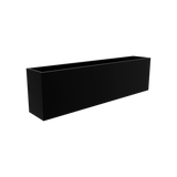Hudson rectangular fiberglass planter in Matte Black