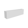 Hudson rectangular fiberglass planter in Matte Bright White