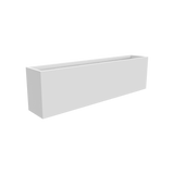Hudson rectangular fiberglass planter in Matte Bright White