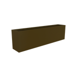 Hudson rectangular fiberglass planter in Matte Bronze