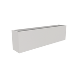 Hudson rectangular fiberglass planter in Matte Cement Grey