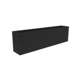 Hudson rectangular fiberglass planter in Matte Charcoal