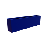 Hudson rectangular fiberglass planter in Matte Cobalt Blue