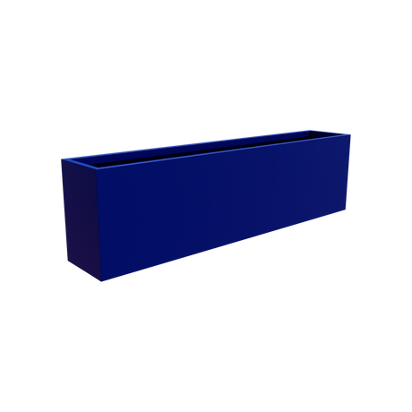 Hudson rectangular fiberglass planter in Matte Cobalt Blue