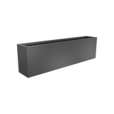Hudson rectangular fiberglass planter in Matte Gunmetal
