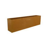 Hudson rectangular fiberglass planter in Metallic Bronze