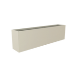 Hudson rectangular fiberglass planter in Satin Beige